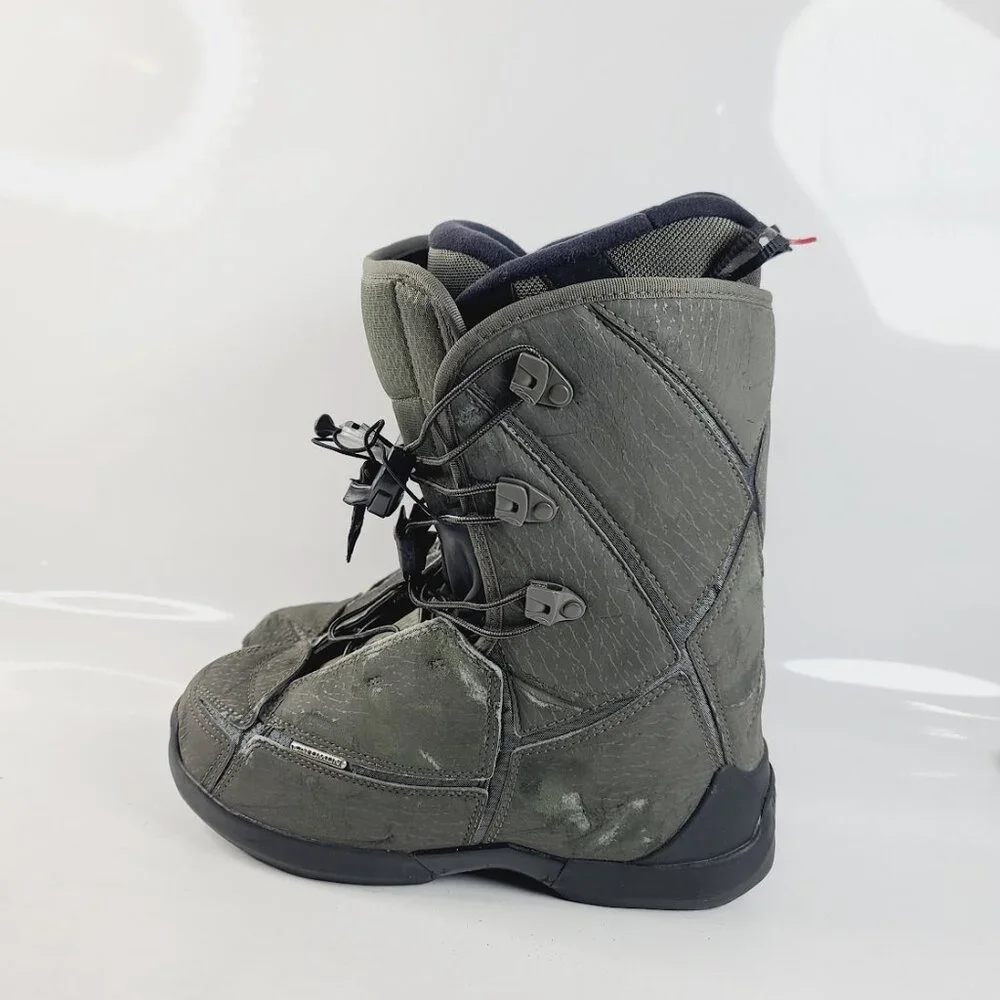 Salomon Men's Green Black Self F22 Leather Mid-Calf Snowboarding Boot‎ Size 9